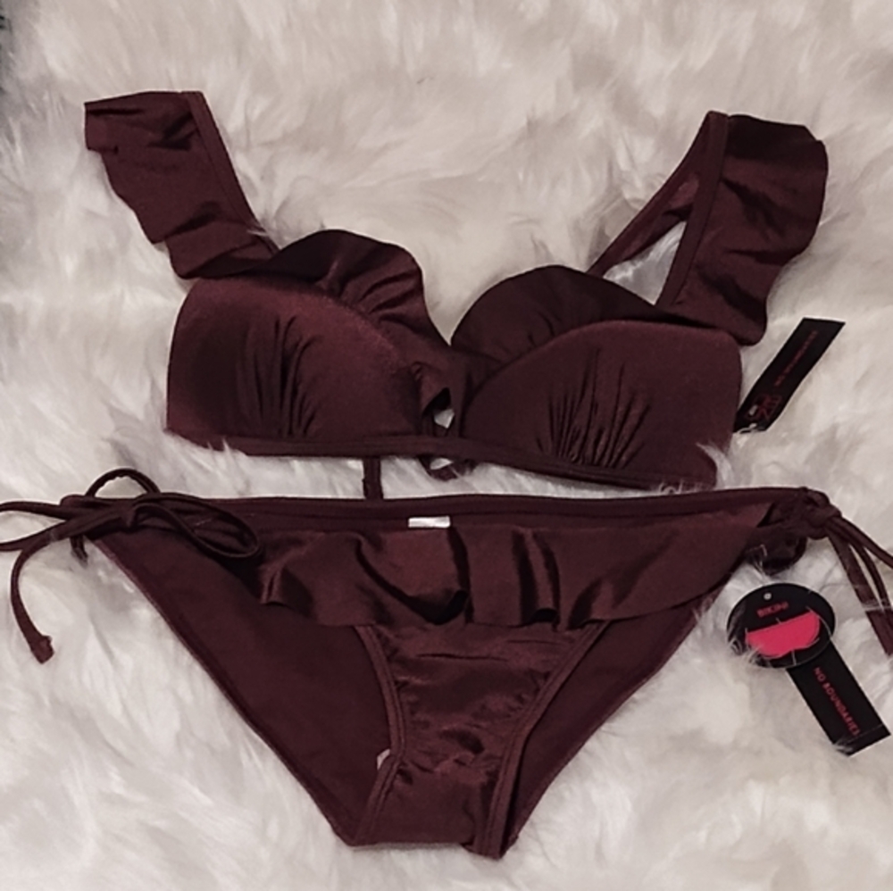 NWT! Plum two-piece bikini, small (3-5)